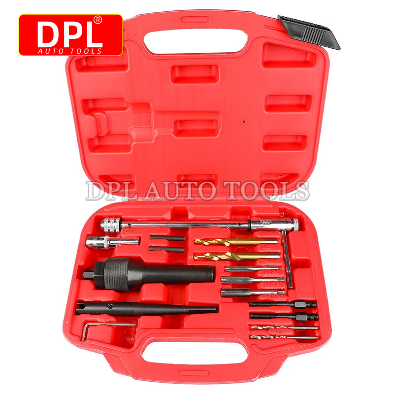 Damaged Glow Plug Removal Remover Thread Repair Drill Wrench Spark Plug Gap Extractor Tool Kit 8MM 10MM