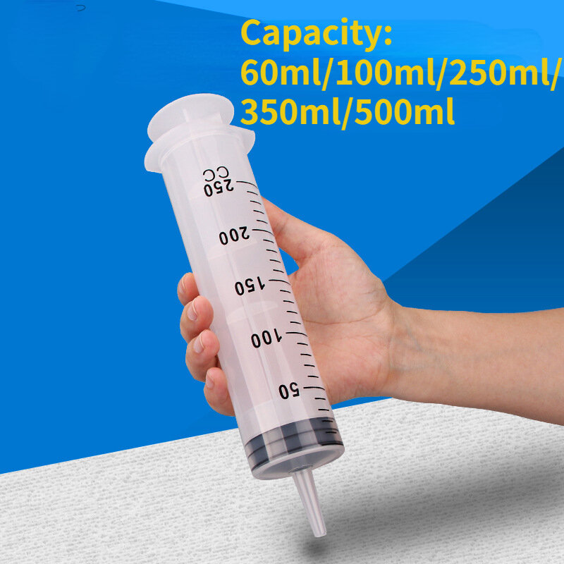 Multifunction Large Capacity Syringe Reusable Pump Measuring For Draw Ink Pet Feeding Car Liquid Oil Glue Applicator 500ml