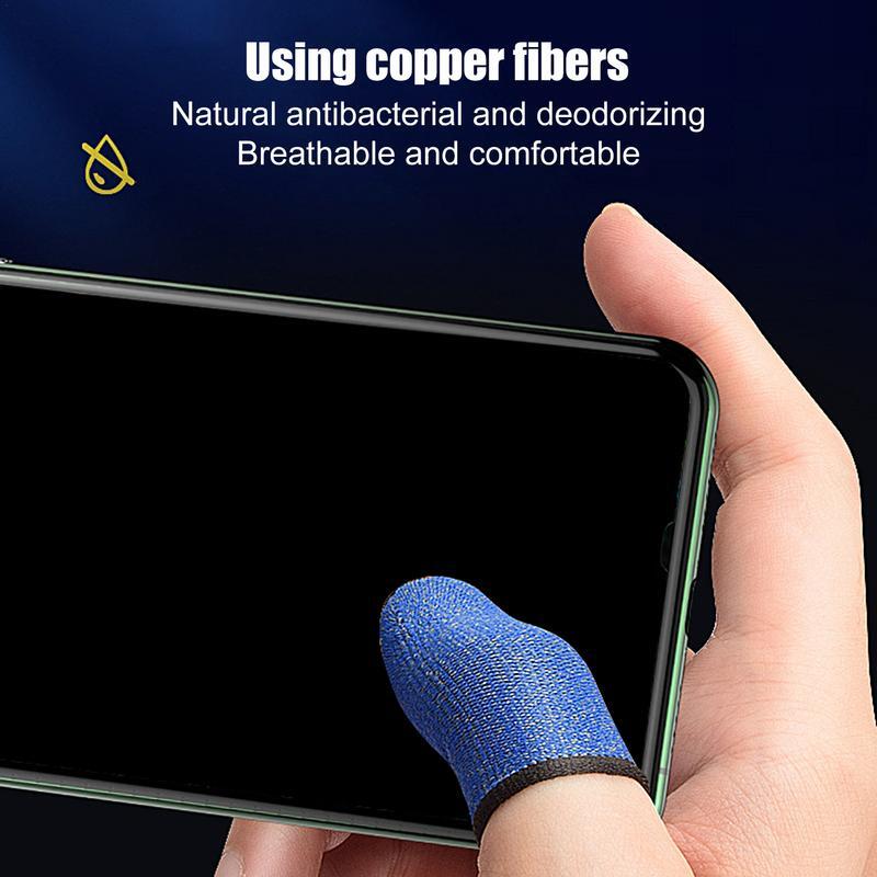Mobile Game Finger Sleeve 2PCS Carbon Fiber Finger Sleeves For Mobile Game Portable Finger Covers For Enhance Touch Response