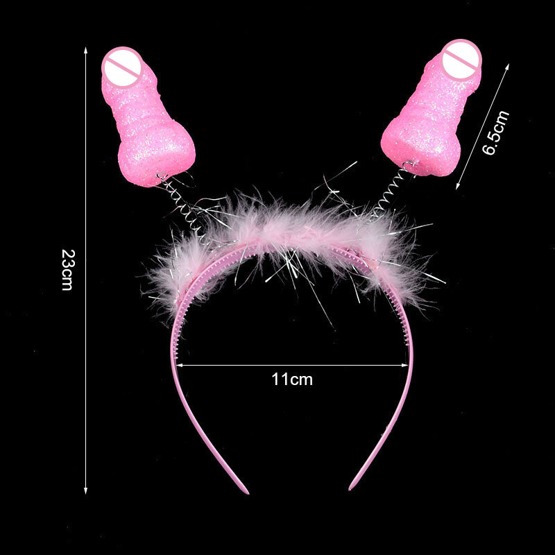 1/2/3Pcs Funny Penis Headband Tiara Bachelorette Party Supplies Hen Night Bride To Be Wedding Decorations Novelty Nude Sex Toys