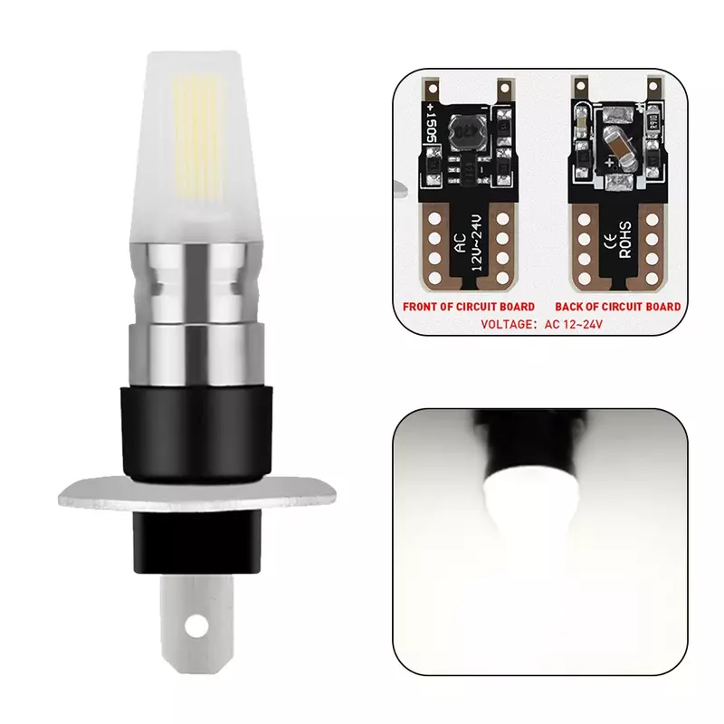 Luci per auto lampadina fendinebbia a LED 1pc 3W lega di alluminio + luci per auto PC fendinebbia luci di marcia bianche latte luci di marcia