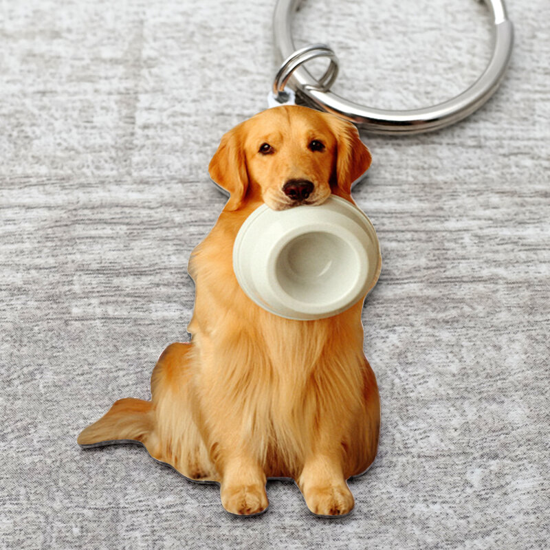 Porte-clés de Portrait de chien personnalisé, image personnalisée, Photo, cadeau commémoratif pour lui