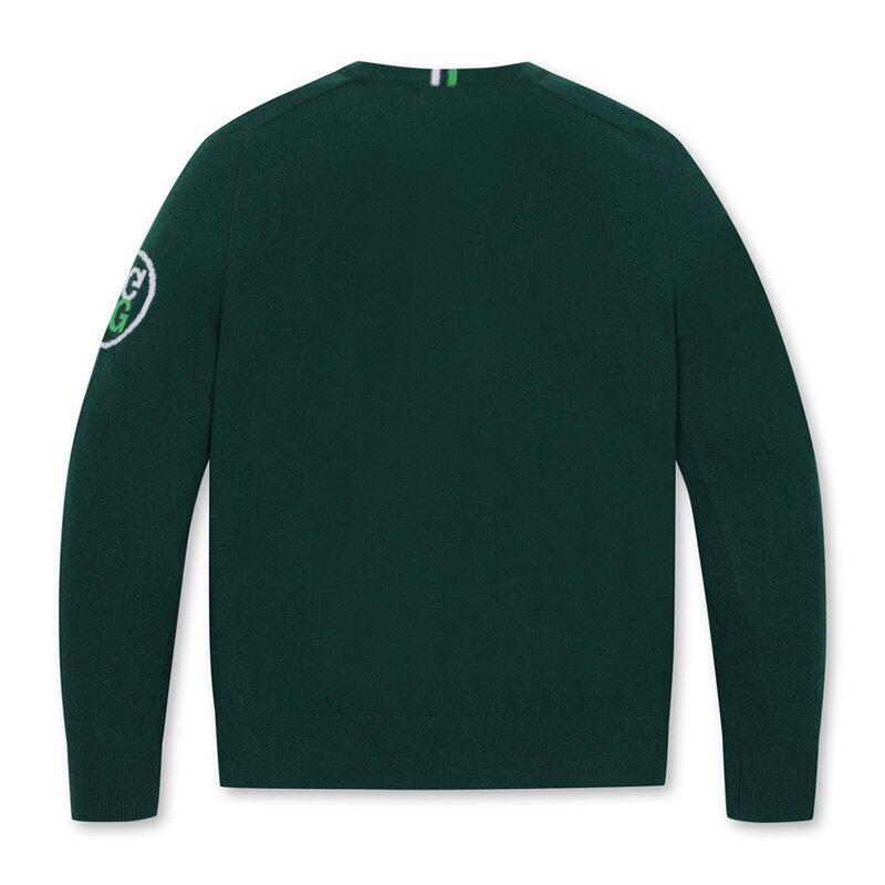 "Upgrade Your Golf Charm! New Men's Knitted Sweater! Solid Color and Versatile Design, Sports Long-sleeved Top, Keep Warm!"