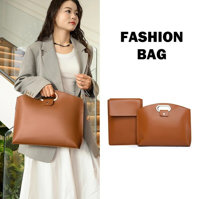 Women's large capacity handbag, commuter briefcase for office workers, high-end waterproof civil servant business bag