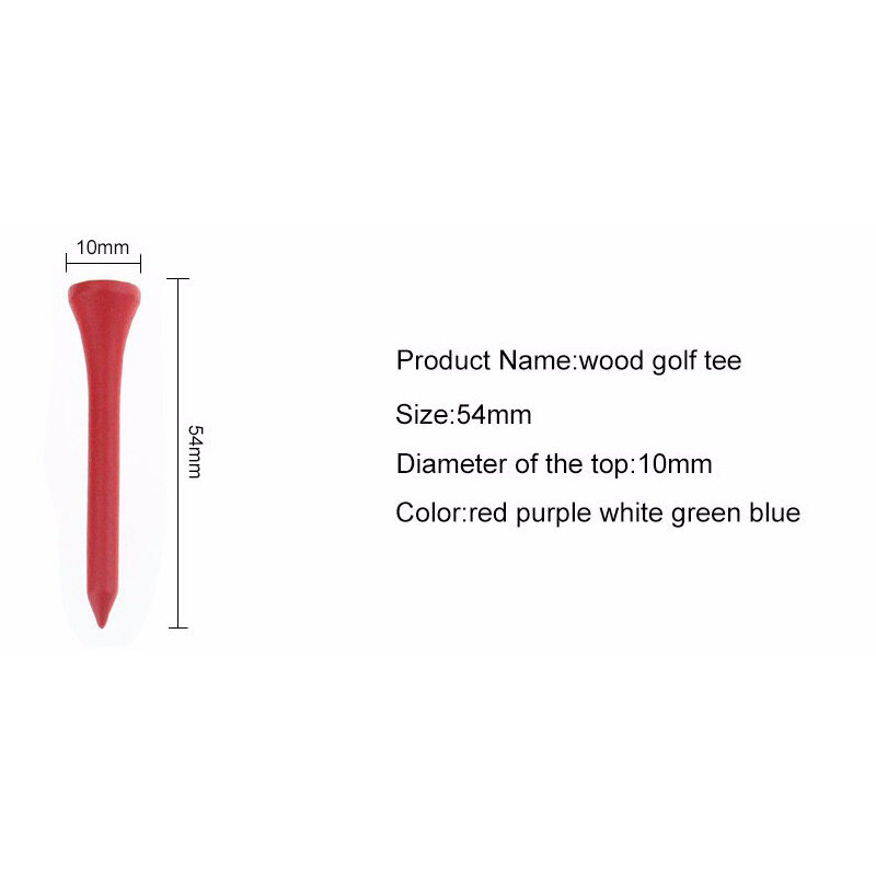 CRESTGOLF-Tees de madera para Golf, 2-1/8 pulgadas, 54mm, 100 unids/lote por paquete
