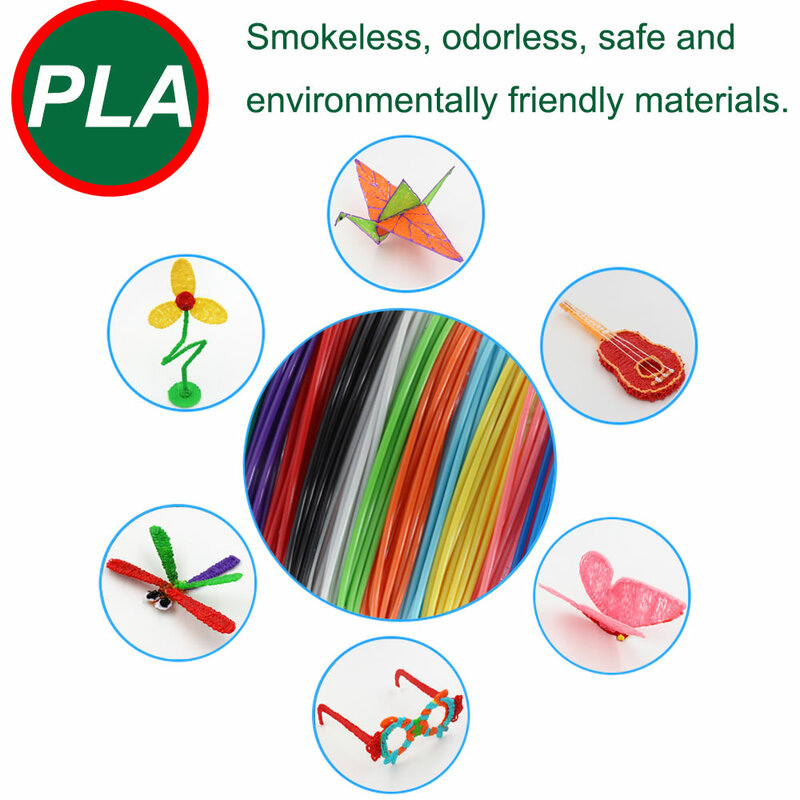 Pla Filament Durchmesser 1,75mm Farbe 3D-Druckmaterial für 3D-Stift, 20/30 Farben, 150m 200m m, farblos, geruchlos und sicher