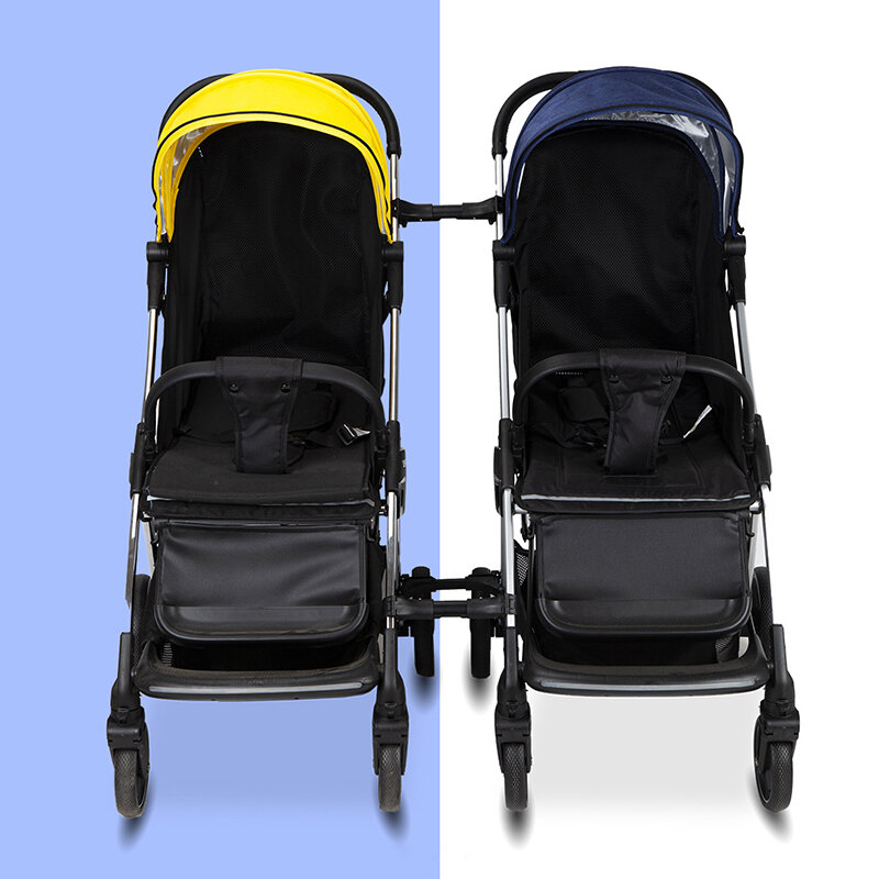 3 buah konektor kereta bayi kembar Universal sambungan Triplets quadruplet tali pengaman kereta bayi tali dapat disesuaikan kait pengaman