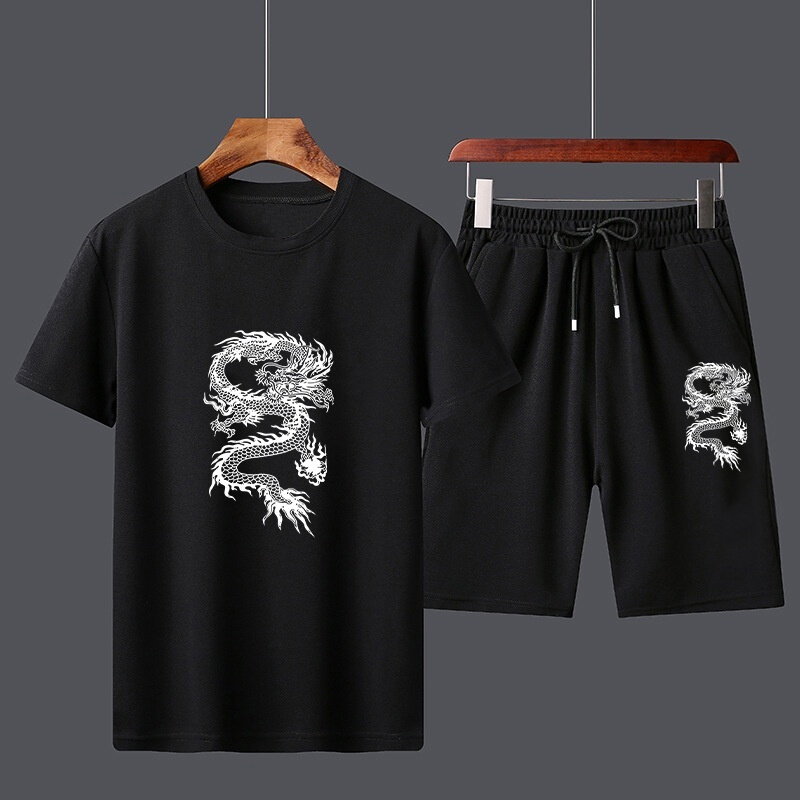 Базовая свободная футболка в стиле хип-хоп для морского фитнеса Мужские баскетбольные брюки с коротким рукавом хлопковые наряды с принтом в стиле High Street Бесплатная доставка