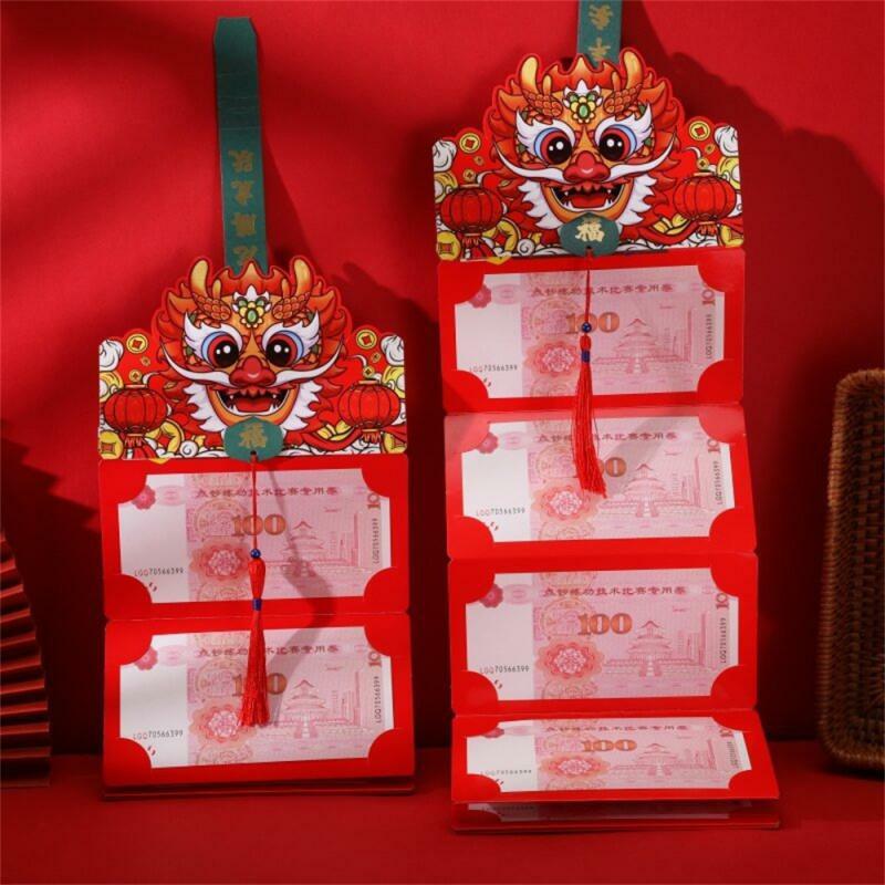 New Year Red Envelopes Color Overlapping Process Red Envelope Practical New Year Gift The Year Of Cute Shape No Need To Use Glue