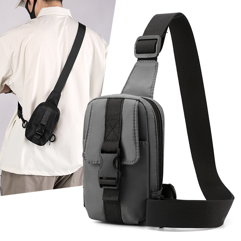 New Large Capacity Storage Waist Bag Portable Commuter Shoulder Bag Lightweight Mini Solid Color Crossbody Bag