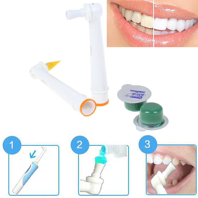 Dentes branqueamento Polidor Head Kit, escova de dentes elétrica, polonês Cup, removedor de mancha