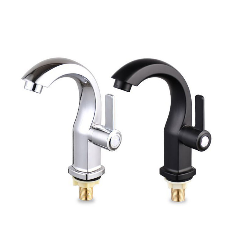 1PCS ABS Basin Faucet Silver Purifier Single Lever Hole Tap Single Cold For Kitchen Bathroom Toilet Bar Easy Installation