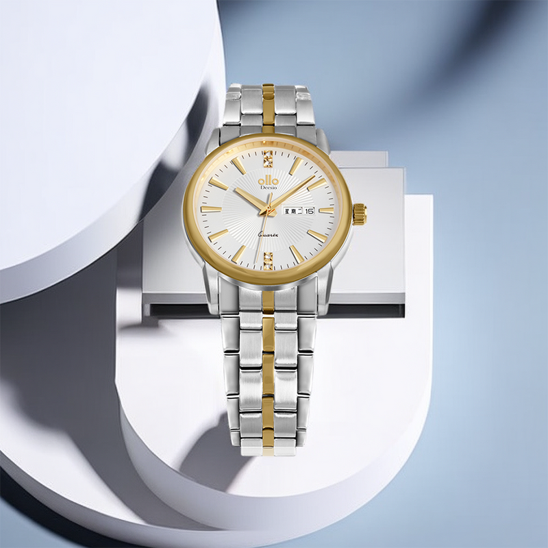 Deesio Japan ruch czysty fabryczny zegarek kwarcowy wodoodporny wyświetlacz tygodnia kompletny kalendarz biznes para zegarki prezenty