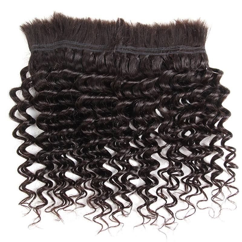 Elegante cabello humano peruano precoloreado de onda profunda, trenzado a granel sin trama, cabello humano Remy a granel de 10 a 30 pulgadas, envío gratis