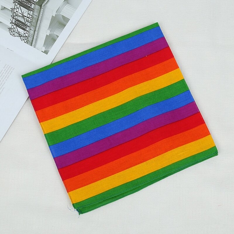Mês do Orgulho Bandanas Turbante Arco-Íris para LGBTQ+ Bissexual Lenço Turbante 449B