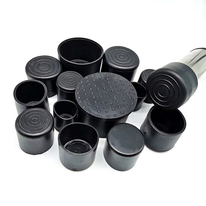 2-8pc Chair Leg Caps Round Rubber Table Foot Covers Socks Pipe Plugs Floor Non-slip Protector Furniture Leveling Feet Home Decor