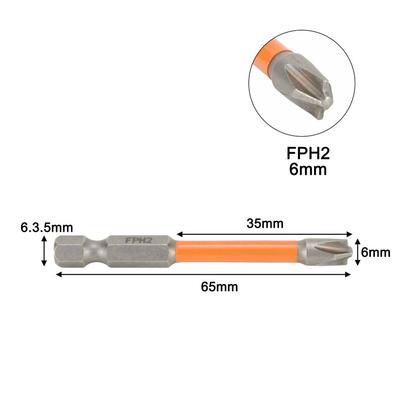 Chave de fenda transversal especial para disjuntores, eficiente e resistente bit chave de fenda, 65mm, 110mm