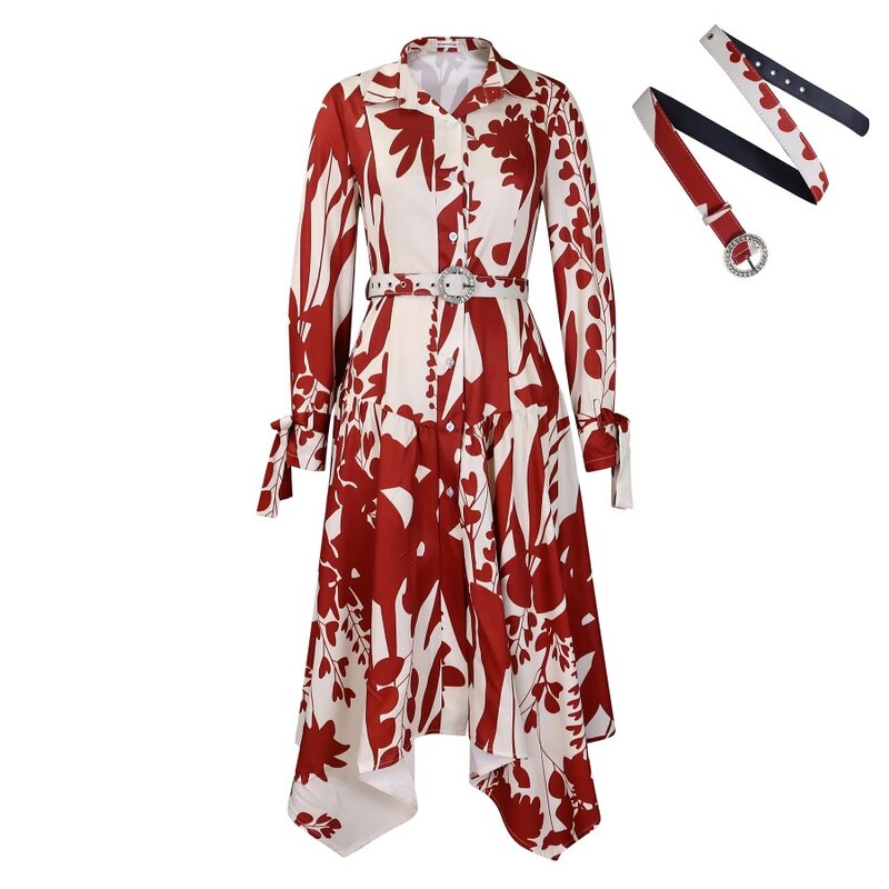 Elegante Polyester Afrikaanse Feest Avondjurken Voor Vrouwen Zomer 2024 Afrikaanse Lange Mouw Print Maxi Jurk Jurken Outfits