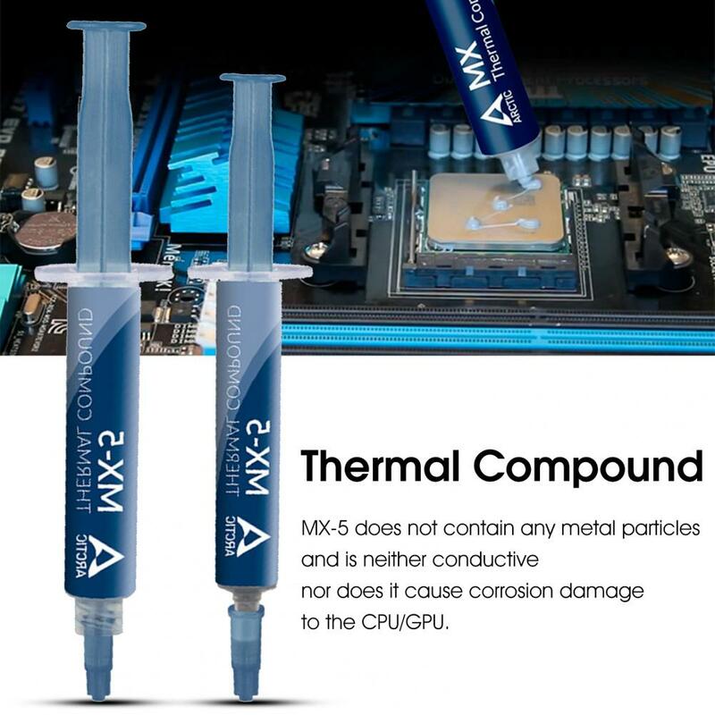Procesador eficiente de pasta térmica para CPU, compuesto de pasta térmica, fácil de usar, baja resistencia térmica, 4g/8g