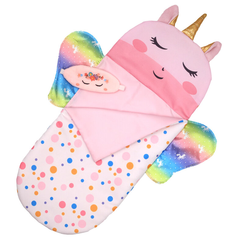 Doll Sleeping Bag for 43cm Dolls Lovely Unicorn Pillow 17-18inch Baby New Born Dolls Accessories American Girl's Birthday Gift