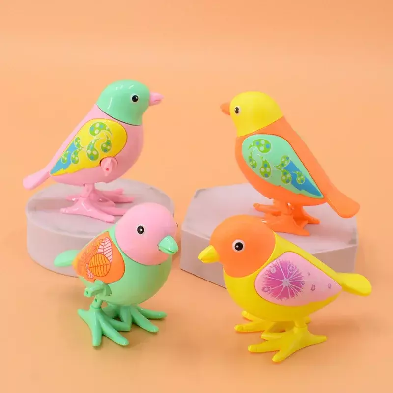 1 buah mainan jam anak-anak kartun kreatif mainan edukasi burung murai kecil melompat mainan edukasi permainan bayi hadiah lucu mainan Putar anak-anak