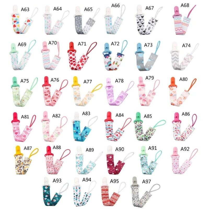 77HD Cartoon Pacifier Holder Chain Clip for Baby Infant Teething Toy Teether Strap