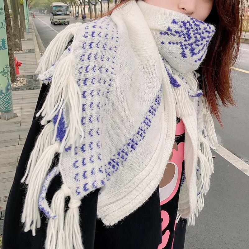 Retro Owl Scarf With Wide Spread Bird Feather Wings- Knit Cashmere Feel Knitted Owl Scarf Winter Women Sets