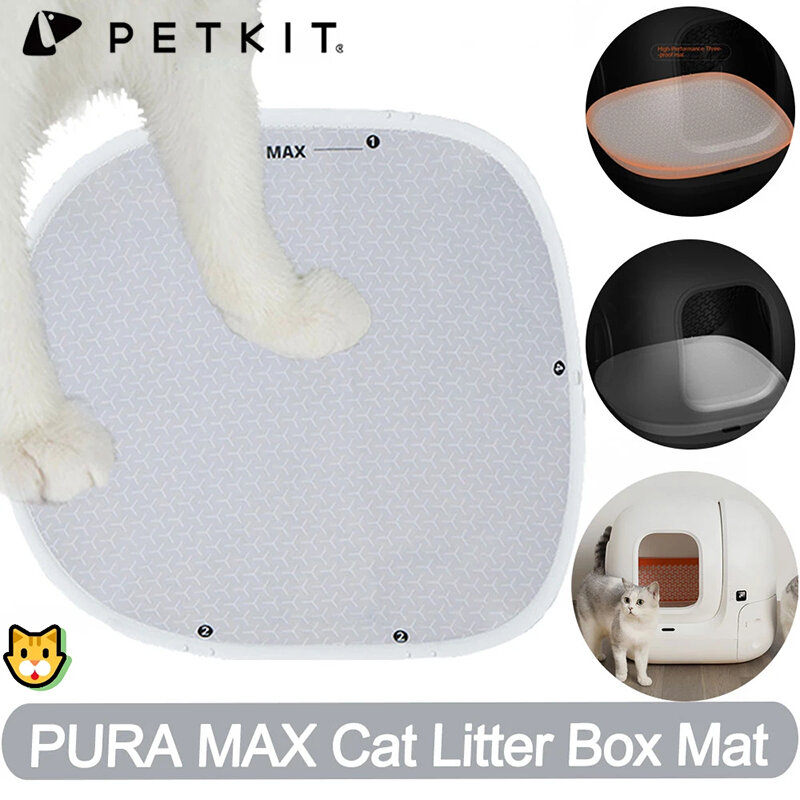 Petkit-caja de Arena Para gatos PURA MAX, alfombrilla Para Arena, suministros Para gatos, productos Para mascotas, alfombrilla de inodoro automática