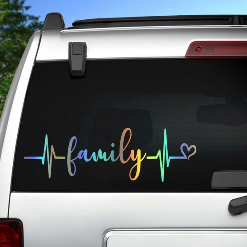 Stiker jendela belakang mobil stiker tahan air keluarga jendela mobil stiker potong Decal Bumper keluarga istimewa dekorasi mobil otomatis