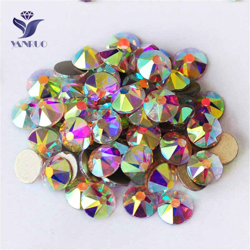 YANRUO 2088 Non Hotfix Crystals Flatback stickers on Cars DIY strass on Nails Art Face No Glue For Rhinestones Clothes