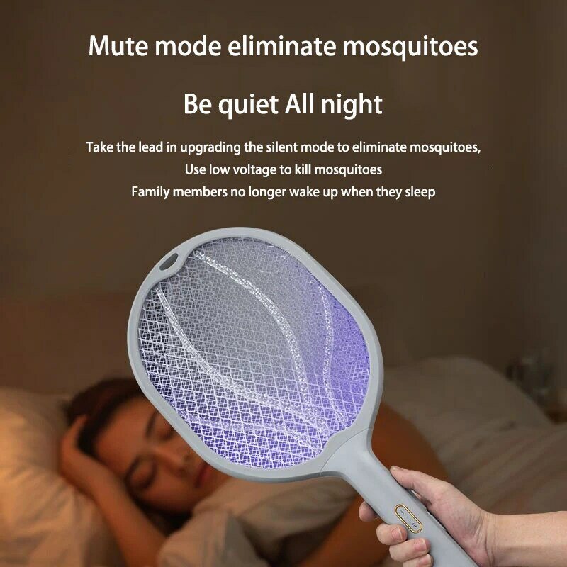 Scossa elettrica 2 in1 Mosquito Killer Purple Light Trap mosche Swatter USB ricaricabile per uso domestico insetto estivo Zapper Mosquito