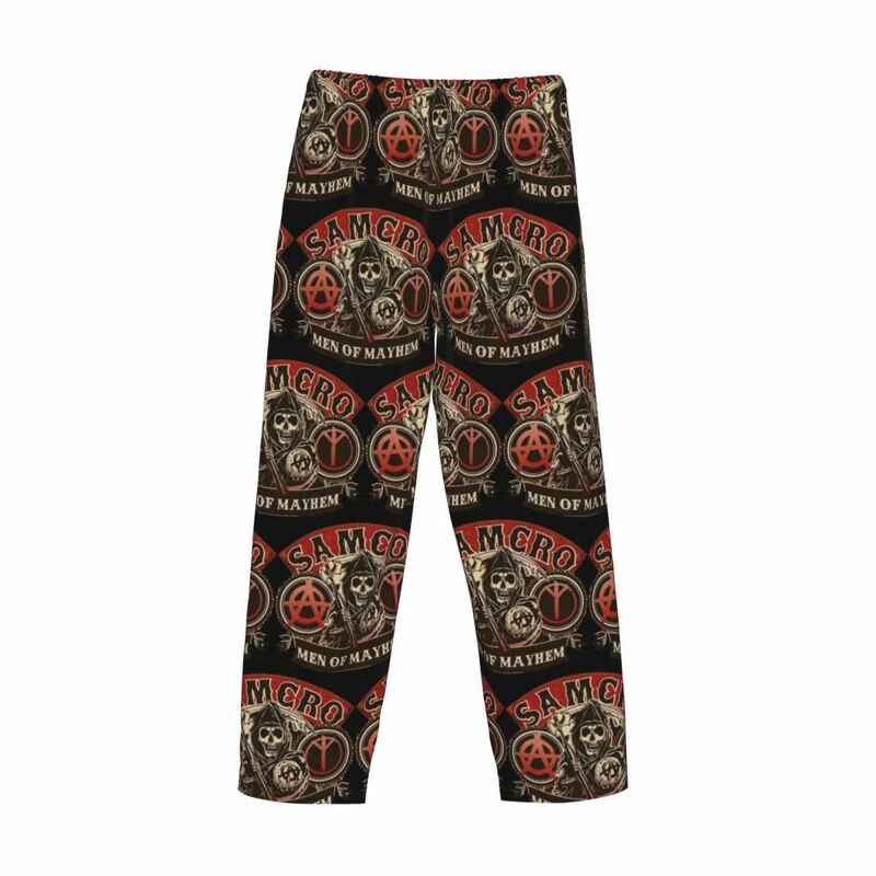 Pantalon de pyjama personnalisé Scots of Anarchy pour hommes, vêtements de nuit, bas de sommeil Lounge, commandé avec poches