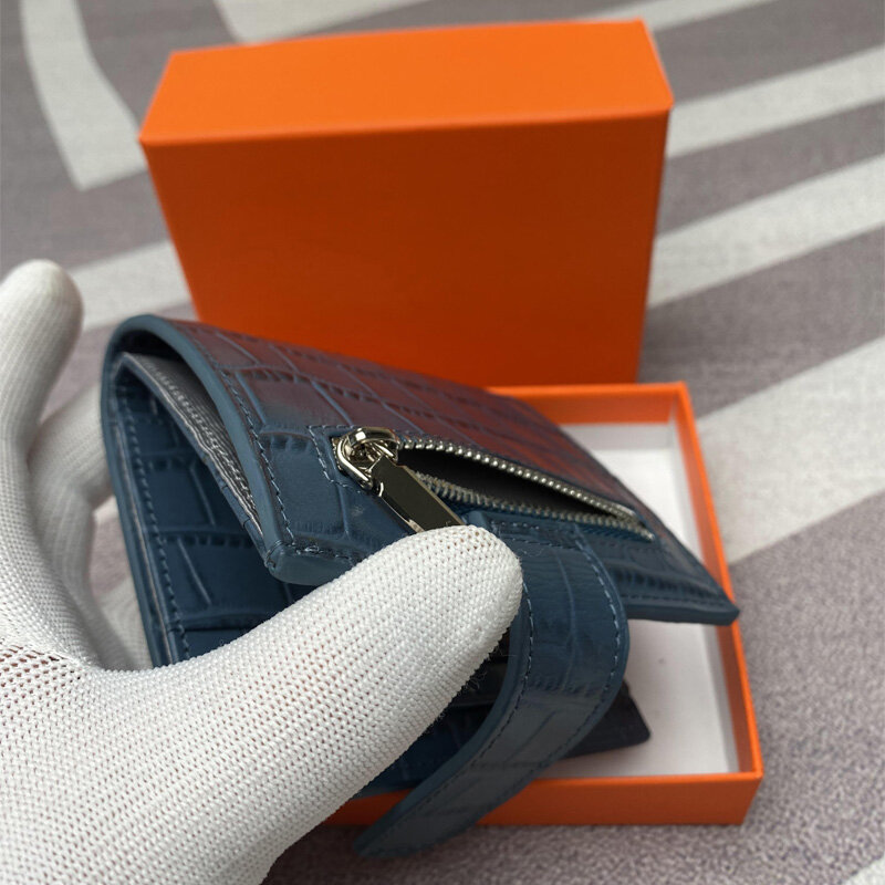 Handbag women's 2022 trend leather crocodile women's wallet cardholder women's wallet luxury business women's wallet card bag
