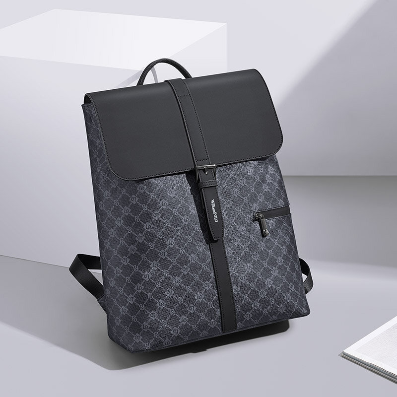 Мужской модный легкий маленький рюкзак деловой рюкзак с откидной пряжкой на шнурке для поездок на короткие расстояния рюкзак с рисунком
