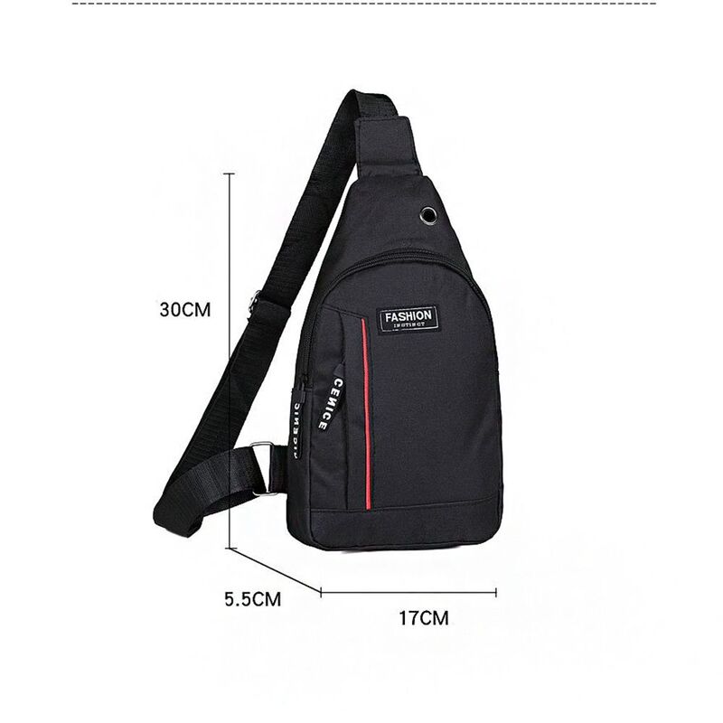 Pequena bolsa de ombro portátil simples, mochila masculina de peito, bolsa crossbody ao ar livre, viagem esportiva, lazer