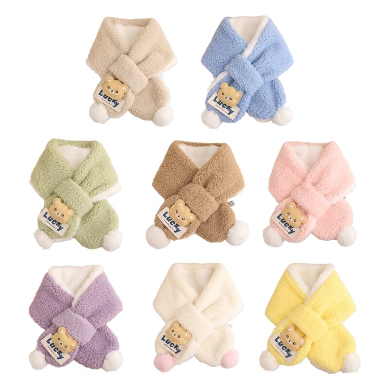 Kinderfleece sjaal Kinder nekwarmer Modieuze warme sjaal voor winterse buitenactiviteiten Houd uw kind comfortabel