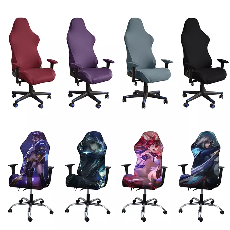 Fundas de LICRA para silla de juegos, cubierta elástica para silla de oficina, cubierta personalizada para sillón de ordenador