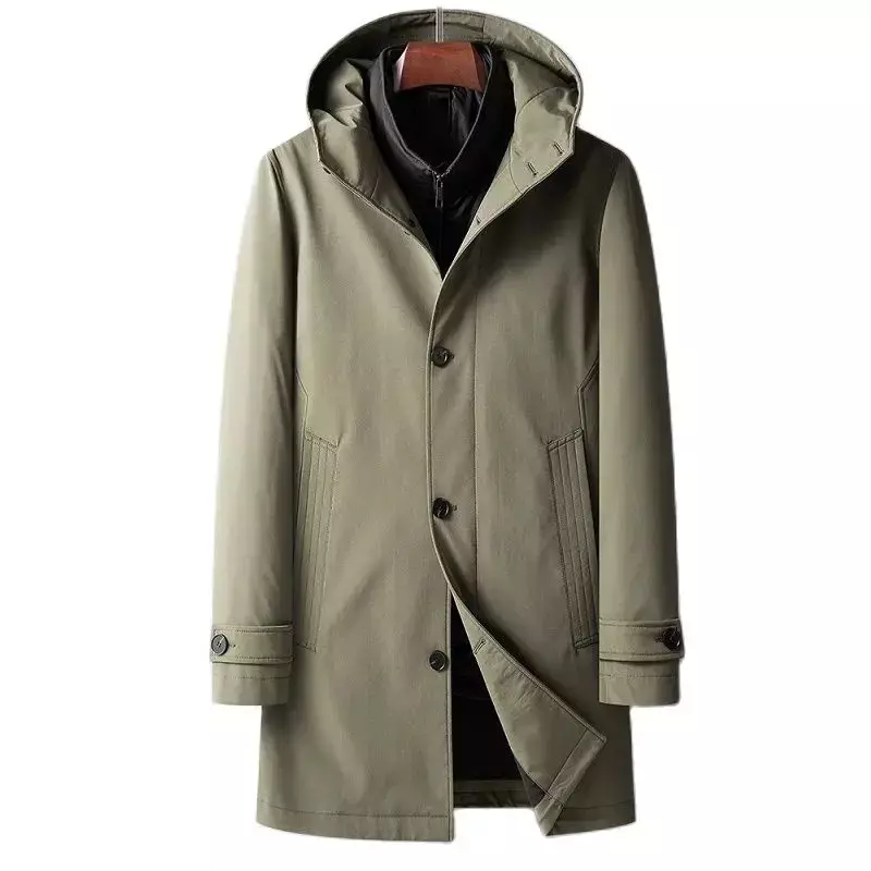 2023 New Arrival Winter 90% White Duck Down hooded Jackets Men,Mens Warm Thick Overcoat, WN33726