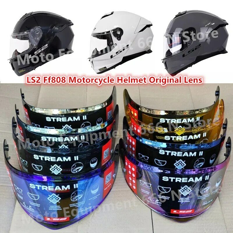 LS2 Ff808 casco de motocicleta, visera de Color, lente Original, accesorios para casco