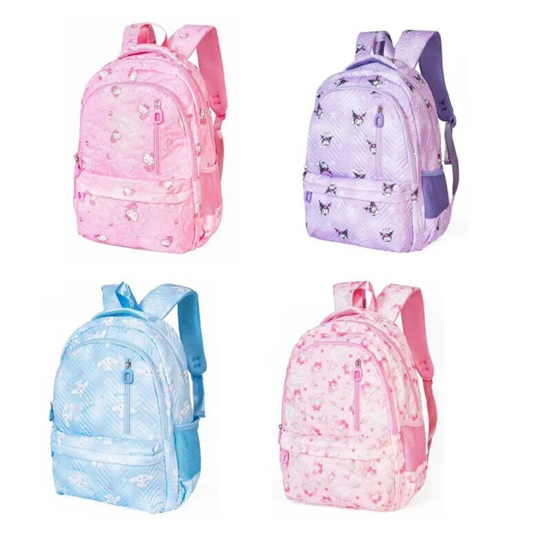 Girls17 Inch Sanrio Kuromi Hello Kittys Backpack Cartoon Cute Anime My Melody Cinnamoroll Casual Travel Backpack Girls Gift