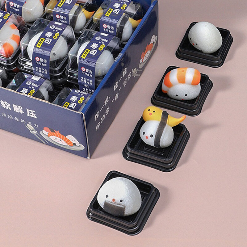 Stress Relief Speelgoed Creatief Kneden Muziek Schattige Decompressie Spoof Pinch Speelgoed Sushi