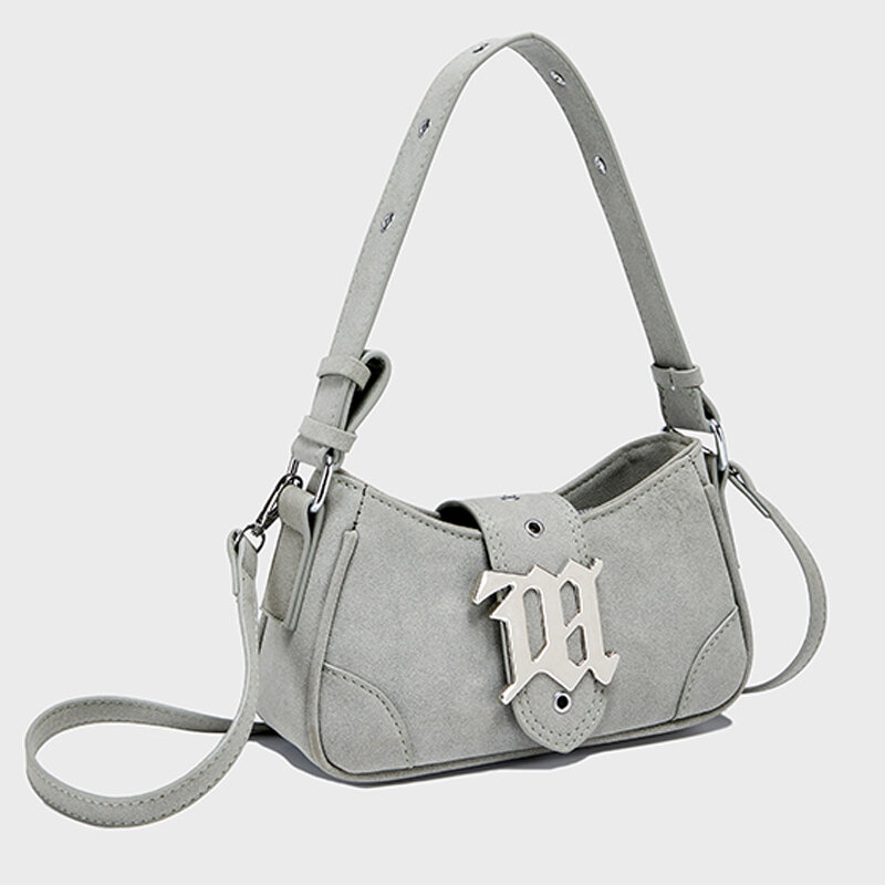 Нишевая дизайнерская Ретро сумка для женщин весна-лето 2023 новая замшевая текстура сумка на одно плечо сумка-тоут роскошная женская