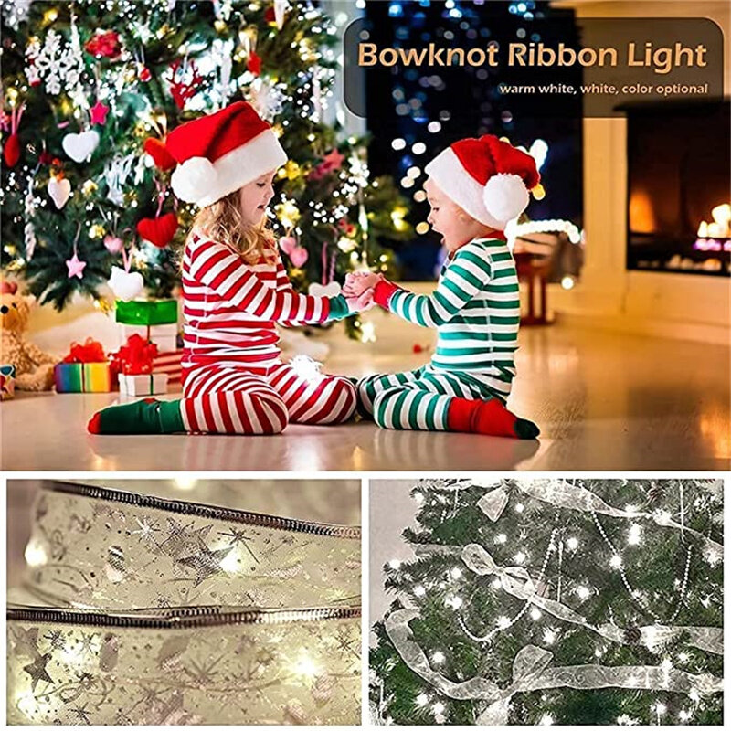 Рождественская сказочная гирлянда, 4 м, 40 светодиодов, светящаяся лента, украшение для рождественской елки, свадьбы, праздника, Рождества, вечеринки, домашний декор