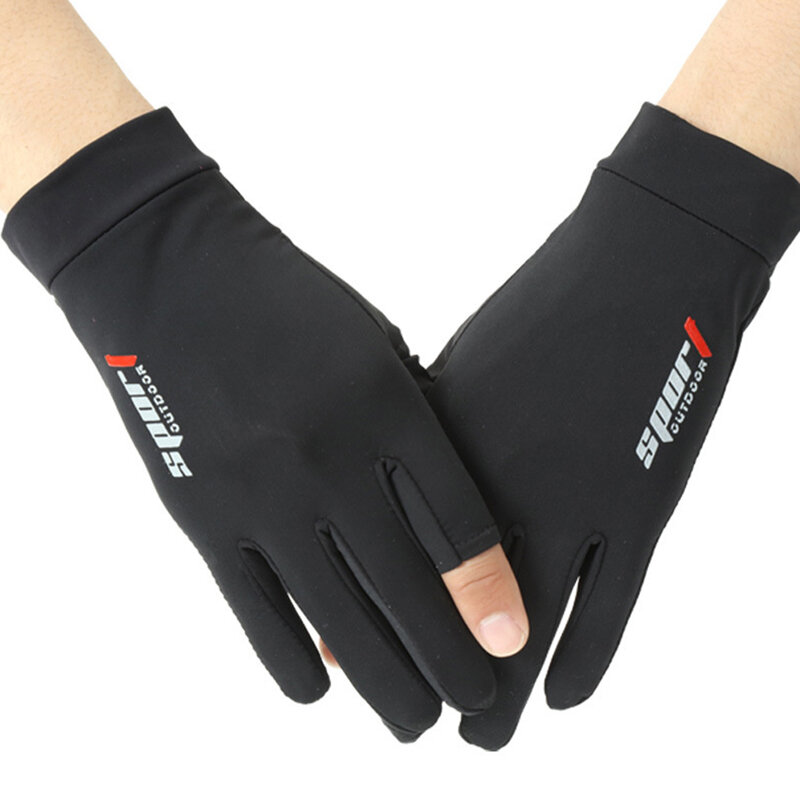 Fietshandschoenen Ademende Ijszijde Antislip Anti-Uv Touchscreen Handschoenen