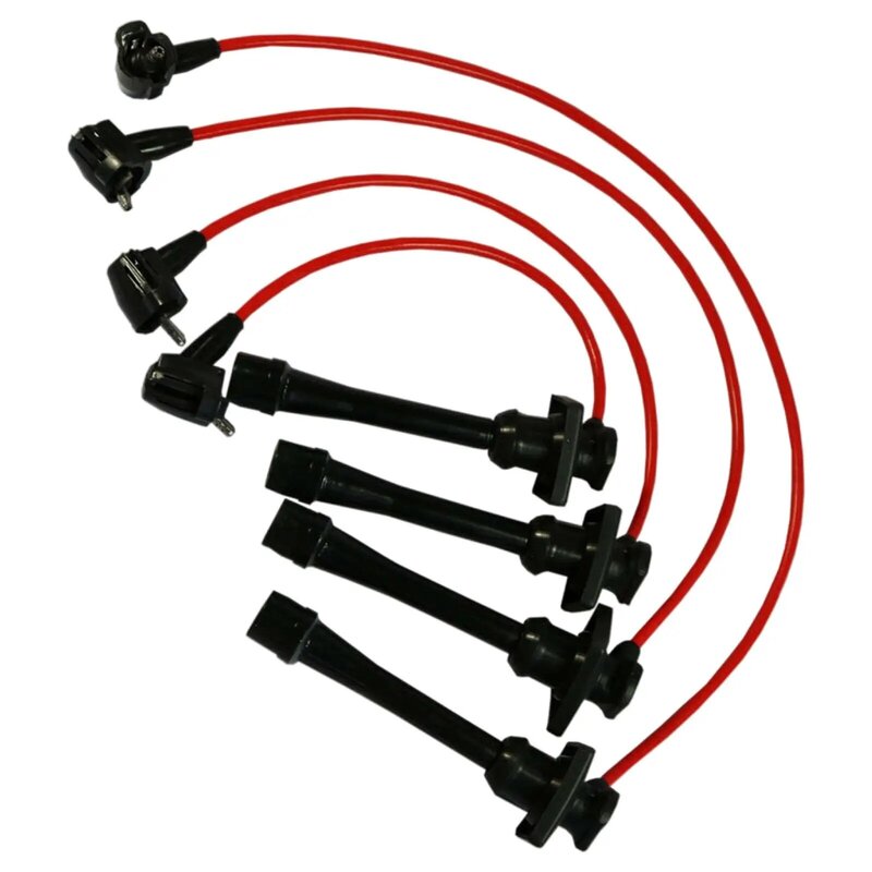 4x Spark Plug Wires, 90919-22327, 4 Spark Plugs, Silicone Ignition Cable Kit Fit