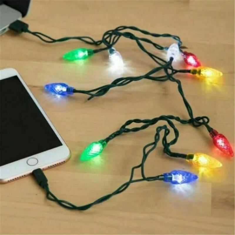 2020 메리 크리스마스 빛 LED USB 케이블 DCIN 충전기 코드 안 드 로이드 전화 프로 모션