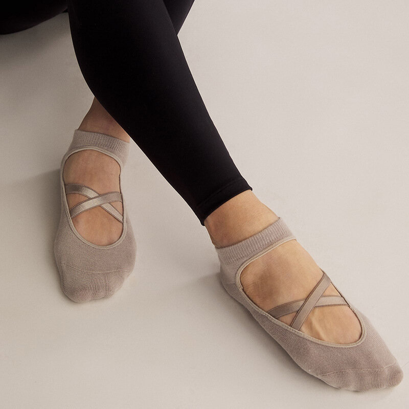 Хлопковые дышащие поглощающие пот носки для йоги 2 пары силиконовые Нескользящие носки для пола женские спортивные носки для пилатеса балета фитнеса