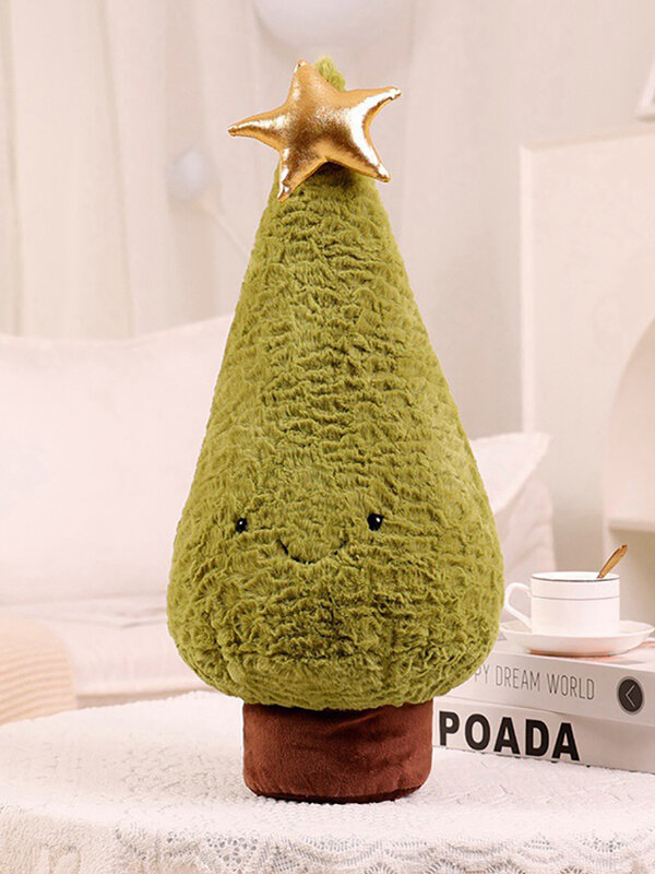 Juguetes de peluche de árbol de Navidad de simulación, almohada de felpa perenne, muñecas, árboles de deseos, relleno para vestido de Navidad, 30cm