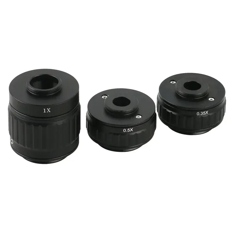 Adaptadores de montaje en C, lente 0.35X 0.5X 1X CTV para Microscopio estéreo Trinocular, 38MM, interfaz de cámara de Microscopio