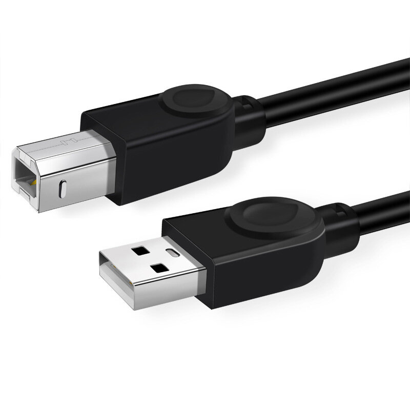 สายเคเบิลความเร็วสูง2.0 USB 1.5m/3M สายข้อมูลเครื่องมือป้องกันสีดำยาว